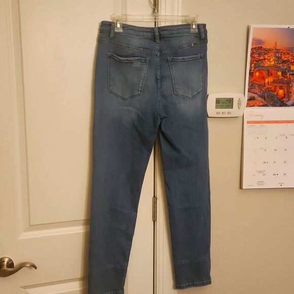 KanCan Women's Blue Denim Straight Leg Jeans w/ Extra Ankle Detailing Size 9/28 - Picture 7 of 12